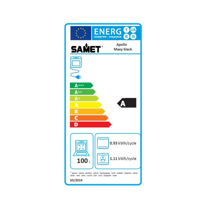 Maxi forno 90 cm Samet Apollo nero