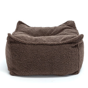 Maxi Pouf Nila in tessuto Bouclè - Sfoderabile