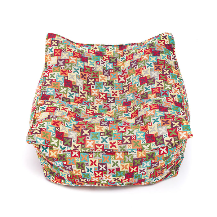 Maxi Pouf Poggiapiedi Nila in Poliestere Fantasia