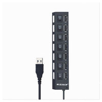 Maxtech Hub-07 Usb 2.0 A 7 Porte Ad Alta Velocità  On/off Interruttore Per Windos Macos         