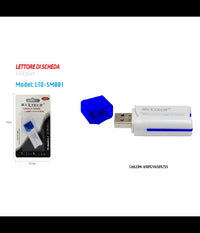 Maxtech Lto-sm001 Lettore Di Schede Card 5in1 Usb 2.0 Ms Sd Mmc Tf Ad Alta Velocita'         