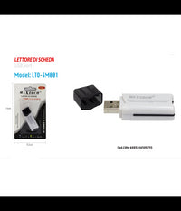 Maxtech Lto-sm001 Lettore Di Schede Card 5in1 Usb 2.0 Ms Sd Mmc Tf Ad Alta Velocita'         