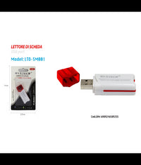 Maxtech Lto-sm001 Lettore Di Schede Card 5in1 Usb 2.0 Ms Sd Mmc Tf Ad Alta Velocita'         