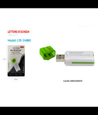 Maxtech Lto-sm001 Lettore Di Schede Card 5in1 Usb 2.0 Ms Sd Mmc Tf Ad Alta Velocita'         