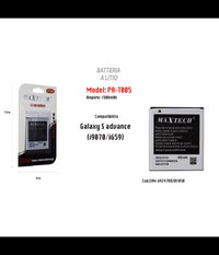 Maxtech Pa-t005 Batteria Li-ion 1500mah Compatibile Samsung Galaxy S Advance         