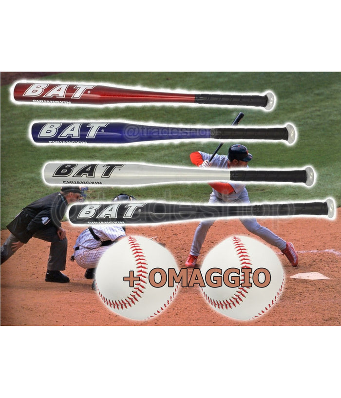 Mazza Da Baseball Softball Alluminio 76cm 30" Mazze Sport + 2 Palline Omaggio         