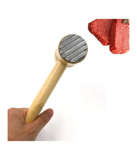 Mazzuola Mazzetta Batticarne Rompinervi Con 2 Facce Manico In Legno Taglianervi         