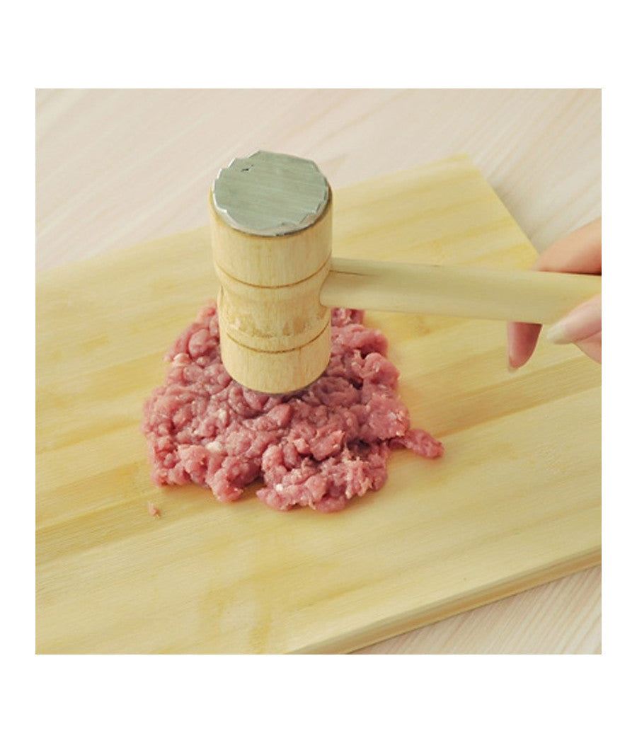 Mazzuola Mazzetta Batticarne Rompinervi Con 2 Facce Manico In Legno Taglianervi         