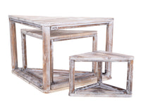 Set Tre Tavoli Triangolari in Legno