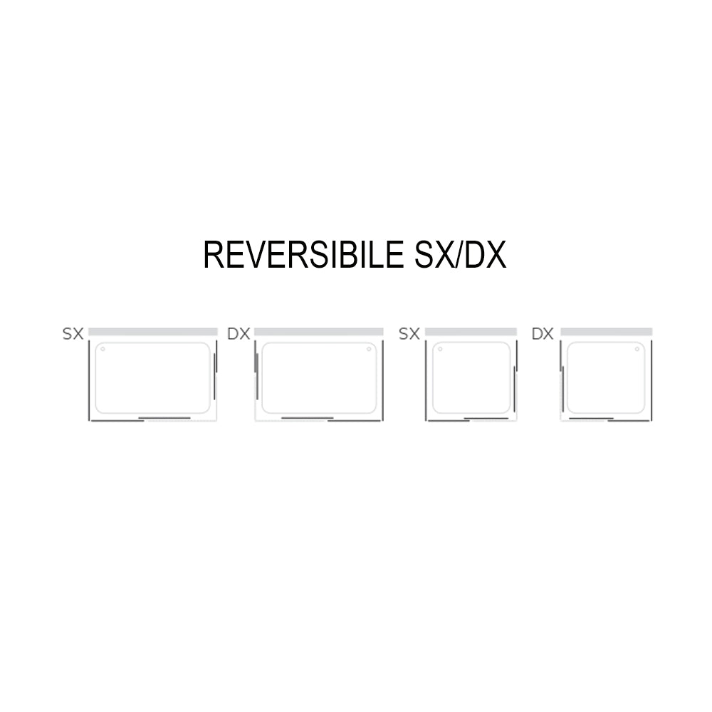 Ogomondo lato fisso per box doccia corner cristallo temprato *** misure 97-100xh190 cm stampato, confezione 1