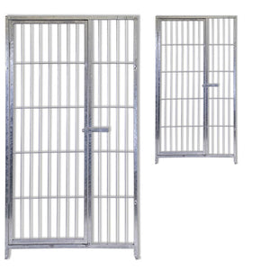 2 pannelli con porta in rete per box cani con zincatura elettrolitica ciascuno misura 100xh180 cm