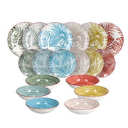 Servizio piatti 18 pezzi Exotic Porcellana Multicolor