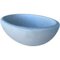 Pilozza lavabo ovale cemento calcestruzzo l.60xp.40xh.20 cm bianca serie ostuni