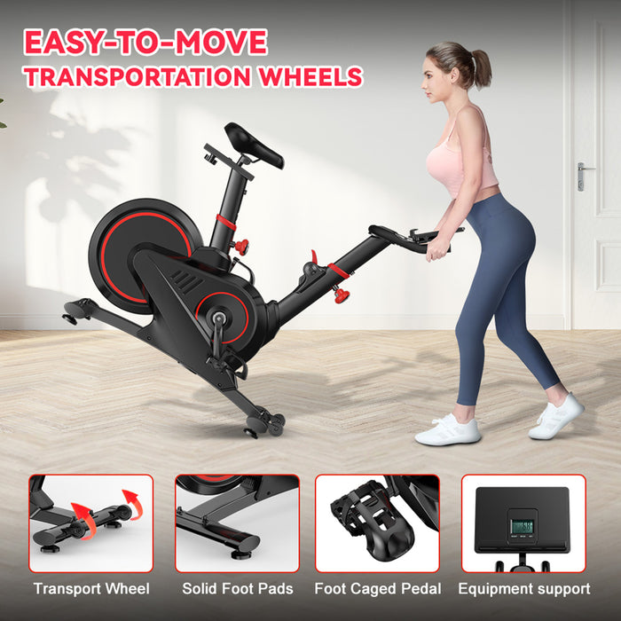 Cyclette da Casa con App - RATTANTREE - Cyclette Professionale con Resistenza Magnetica al 100%, Volano da 5 kg, Schermo LCD, Ultra Silenziosa, per Allenamento a Casa, Portata Massima 150kg