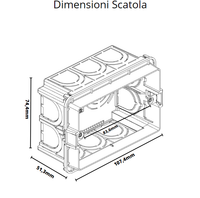 Vimar scatola incasso portafrutti 3 posti blu v71303
