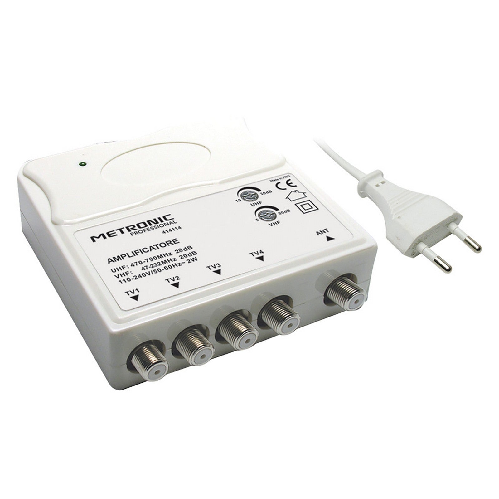 amplificatore interno 1 in/4 out 1 ingresso uhf/vhf - 4 uscite tv cod:ferx.8072314nlm