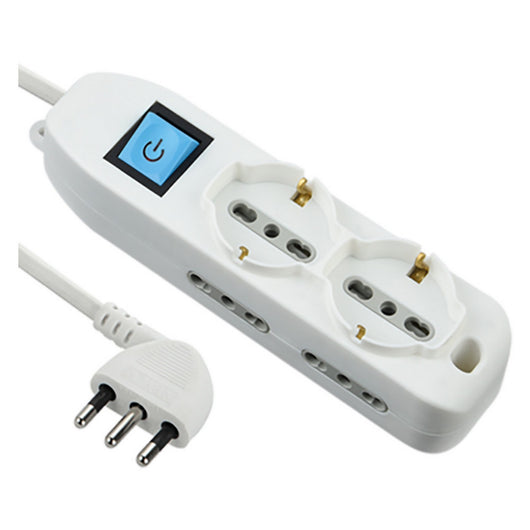 multipresa con interruttore 3 schuko + 6 bival.10/16a - 62002 cod:ferx.8091496nlm