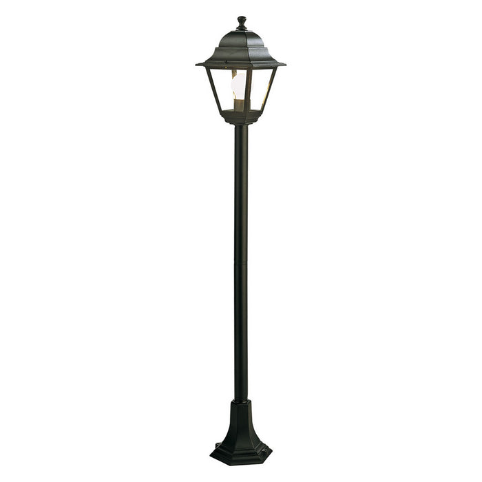 lampione con colonna 'old' 60 w - cm 18 x 18 x h 121 nero cod:ferx.8042660nlm