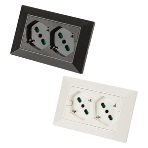 doppia presa incasso per scatola serie 'opera plus colore bianco cod:ferx.8091260nlm