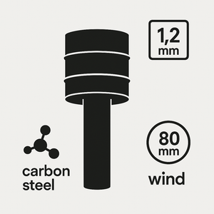 Fumaiolo 4 venti per stufa a pellet sp. 1,2 mm Ø 80