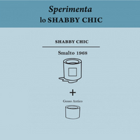 Smalto1968 base acqua gesso antico shabby chic finitura opaca multicolore l 0.5 *** colore- blu, confezione 1