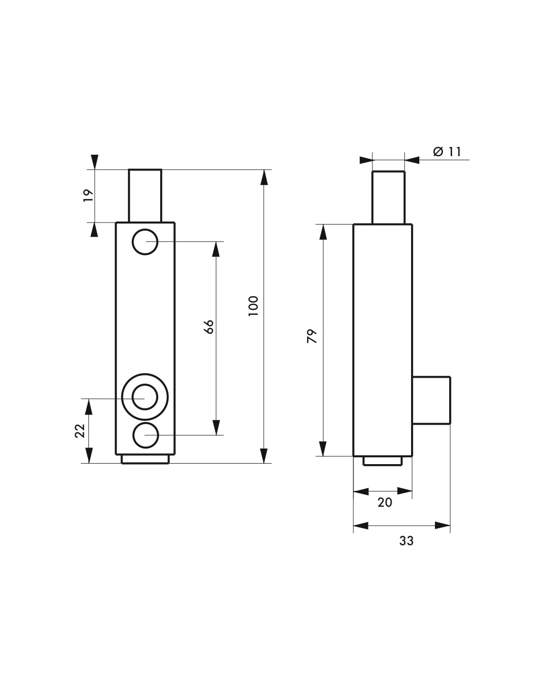 Meccanismo di chiusura con chiave, serratura per finestre, bianco, 1 chiave - THIRARD