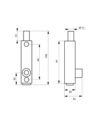 Meccanismo di chiusura con chiave, serratura per finestre, bianco, 1 chiave - THIRARD