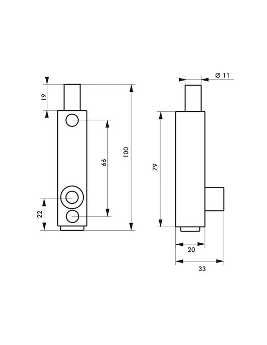 Meccanismo di chiusura con chiave, serratura per finestre, bianco, 1 chiave - THIRARD