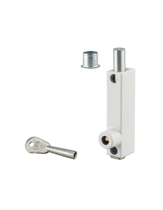 Meccanismo di chiusura con chiave, serratura per finestre, bianco, 1 chiave - THIRARD