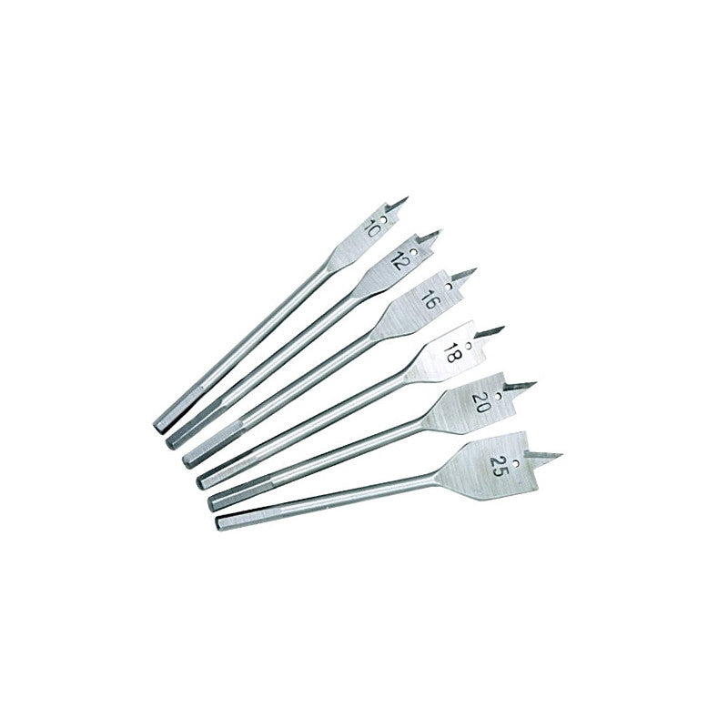 Mecchia piana Brixo Ø18 mm – Acciaio cromo-vanadio – Punta centrale – Attacco 6 mm