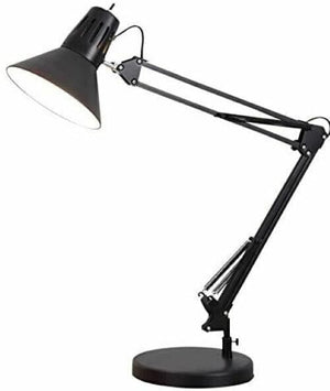 Lampada da Tavolo Scrivania Braccio Flessibile Attacco E27 Nera