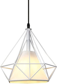 LAMPADARIO A SOFFITTO SOSPENSIONE PLAFONIERA E27 FERRO VINTAGE MODERNO BIANCO