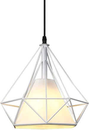 LAMPADARIO A SOFFITTO SOSPENSIONE PLAFONIERA E27 FERRO VINTAGE MODERNO BIANCO