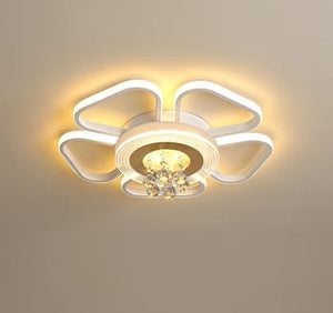 Lampadario da soffitto LED Plafoniera design moderno fiore cristalli IP20 50W luce calda