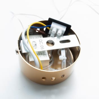 Lampadario A Sospensione LED Sferico Vetro Dorato Decorativo Pendente 5W 6500k