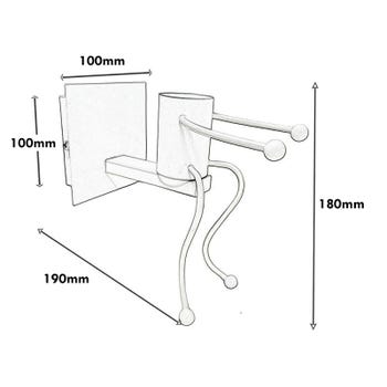 Applique a Parete Attacco E27 Lampada da Parete Omino su Scala IP20 Salone e B&B