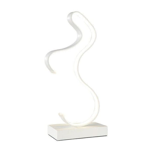 Lampada da tavolo curva LED 12W per interni luce scrivania comodino casa moderna LUCE FREDDA