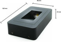 Faretto segnapassi da esterno IP65 LED 12W luce per scale giardino viale muro Grigio Luce Fredda 6500k