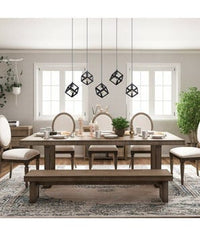 Lampadario Lampada Sospensione Cubo Moderno con Portalampada E27 NERO