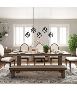 Lampadario Lampada Sospensione Cubo Moderno con Portalampada E27 NERO