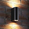 APPLIQUE LAMPADA DA PARETE A MURO GU10 LED PER INTERNO ESTERNO MODERNO FARETTO NERO