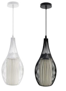 Lampadario sospeso ovale pendente a sospensione moderno e27 nero