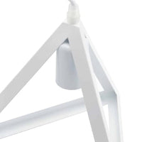 LAMPADARIO DA SOFFITTO A SOSPENSIONE FORMA TRIANGOLO 3D PORTA LAMPADINA E27 bianco