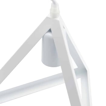 LAMPADARIO DA SOFFITTO A SOSPENSIONE FORMA TRIANGOLO 3D PORTA LAMPADINA E27 bianco