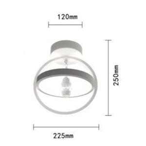 LAMPADA DA SOFFITTO CORRIDOIO DISEGN MODERNO CON CRISTALLO 22w 1760lumen ip20 LUCE CALDA 3000K