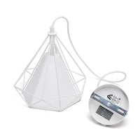 LAMPADARIO A SOFFITTO SOSPENSIONE PLAFONIERA E27 FERRO VINTAGE MODERNO BIANCO