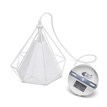 LAMPADARIO A SOFFITTO SOSPENSIONE PLAFONIERA E27 FERRO VINTAGE MODERNO BIANCO