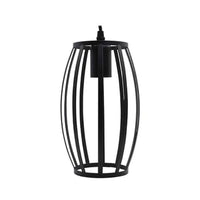 Lampadario da soffitto e27 di forma ovale nero portalampada sospensione