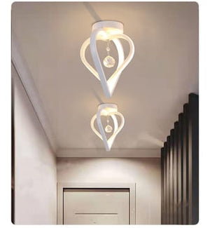 LAMPADA DA SOFFITTO CORRIDOIO DISEGN MODERNO CON CRISTALLO 22w 1760lumen ip20 LUCE NATURALE 4500K