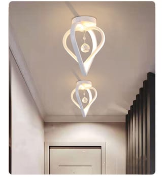 LAMPADA DA SOFFITTO CORRIDOIO DISEGN MODERNO CON CRISTALLO 22w 1760lumen ip20 LUCE NATURALE 4500K